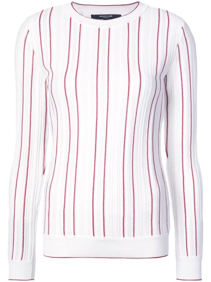 Derek Lam Long Sleeve Slim Pullover - White