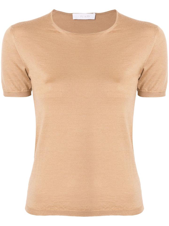 Cruciani Crew Neck Knitted Top - Brown