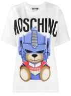 Moschino - Transformer Teddy T-shirt - Women - Cotton - Xs, White, Cotton