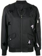 Plein Sport Star Print Bomber Jacket - Black