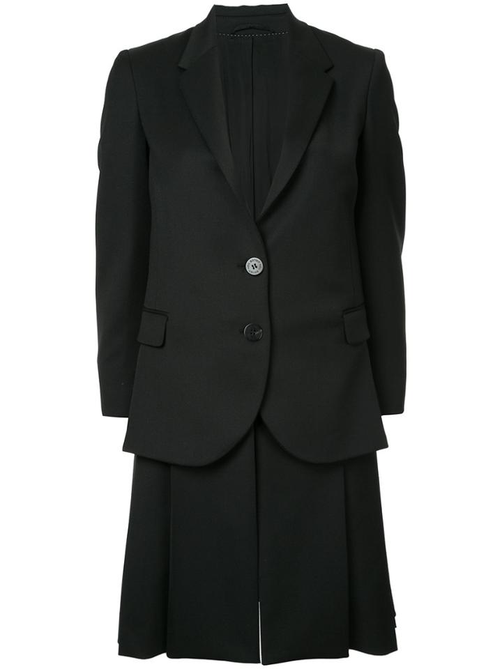 Neil Barrett Layered Single Breasted Coat - Black