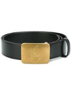 Ralph Lauren Kids Logo Buckle Belt, Boy's, Size: 75 Cm, Black
