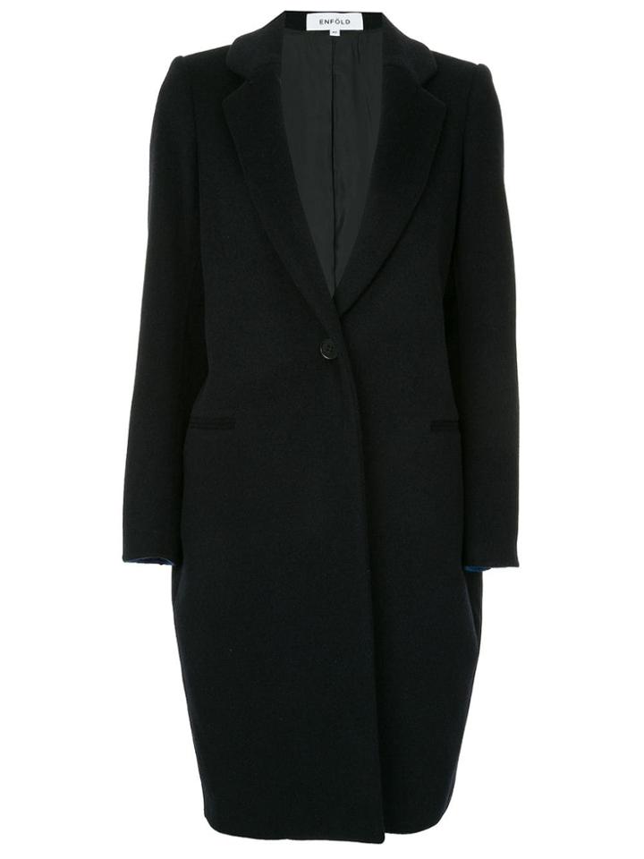 Enföld Oversized Single-breasted Coat - Black