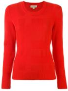 Burberry - Crew Neck Jumper - Women - Cashmere/wool - L, Red, Cashmere/wool