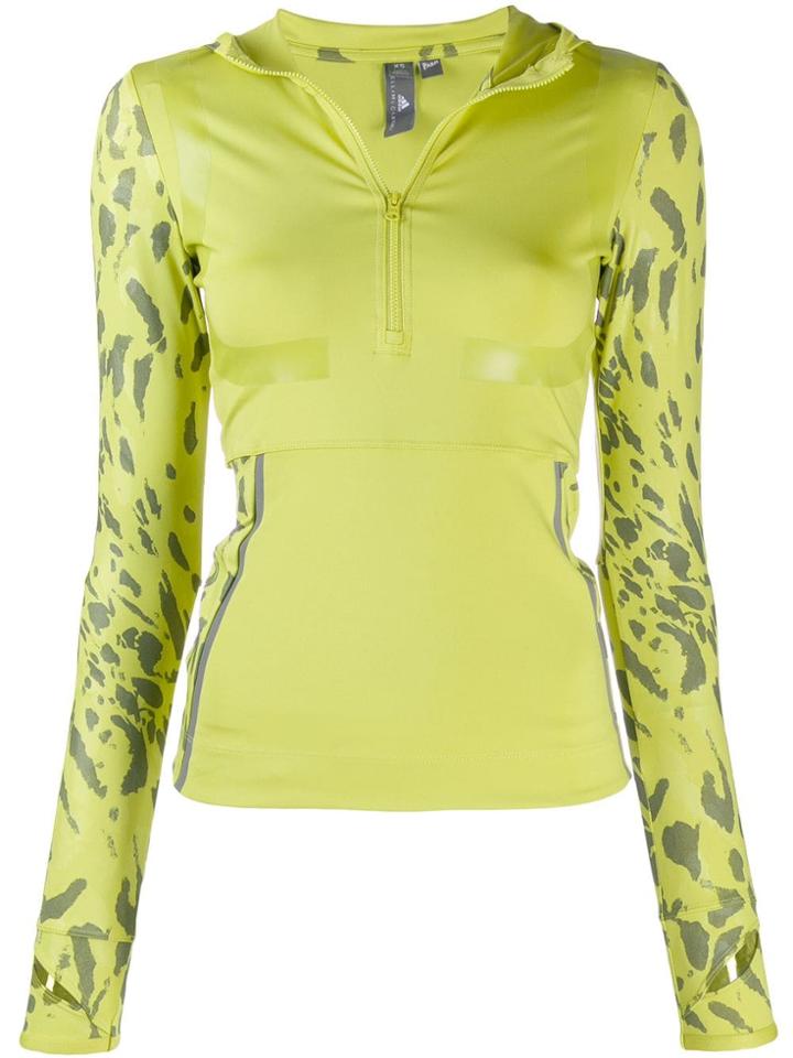 Adidas By Stella Mcmartney Printed Sleeve Jumper - Green