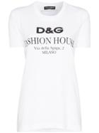 Dolce & Gabbana Fashion House Logo Print T-shirt - White