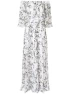 Blumarine Off-the-shoulder Floral Dress - White