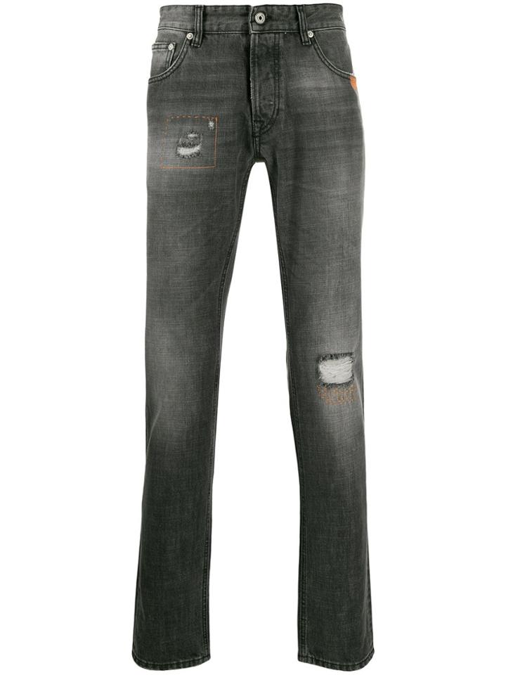 Just Cavalli Slim-fit Distressed Effect Jeans - Grey