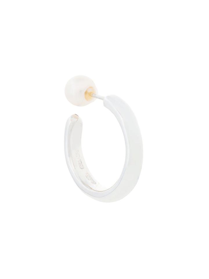 E.m. Single Hoop Earring - Metallic