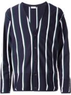 En Route Striped Piqué Cardigan, Men's, Size: 3, Blue, Polyester
