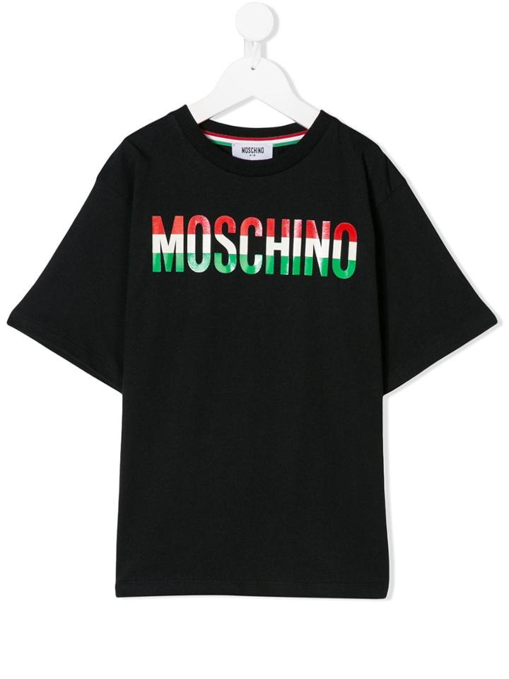 Moschino Kids Teen Logo Printed Maxi T-shirt - Blue
