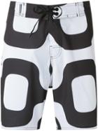 Osklen Printed Bermuda Shorts, Men's, Size: 44, Black, Polyester/spandex/elastane