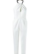 Andrea Marques Fitted Waist Wrap Bodysuit, Women's, Size: 40, White, Cotton/spandex/elastane