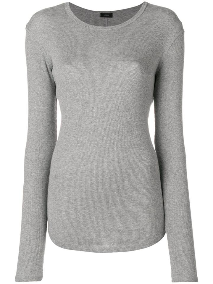 Joseph Ribbed Sweater - Grey