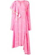 Natasha Zinko Printed Asymmetric Dress - Pink & Purple