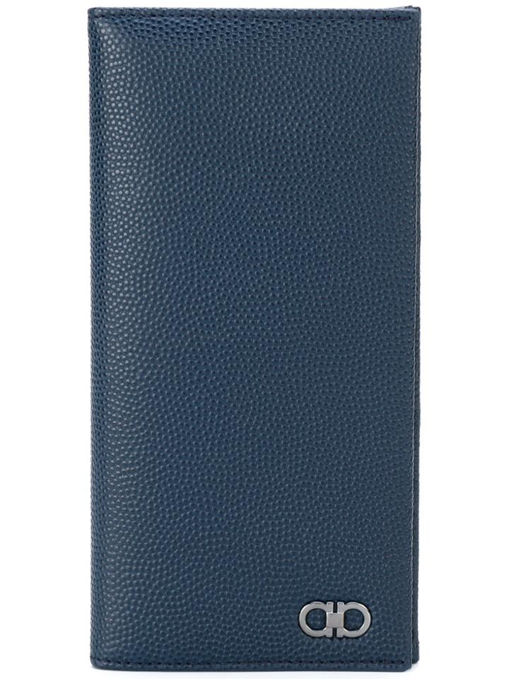 Salvatore Ferragamo Grained Continental Wallet - Blue