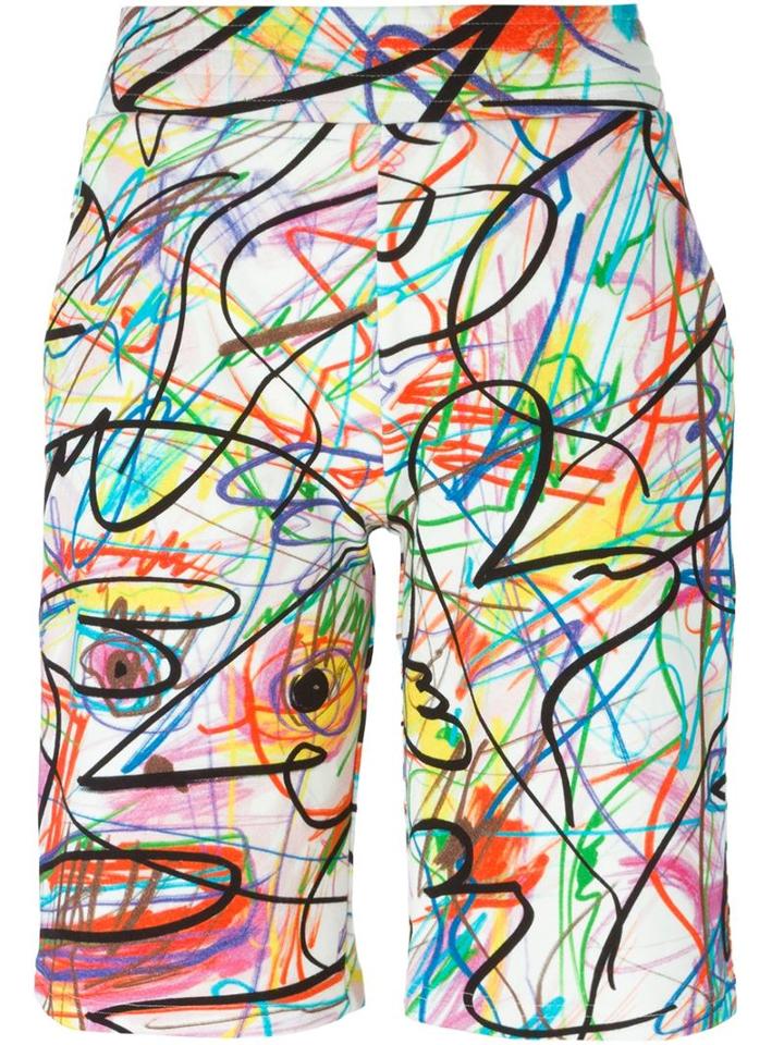 Jeremy Scott Scribbled Shorts, Women's, Size: 44, Cotton