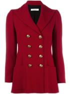 Philosophy Di Lorenzo Serafini Peaked Lapels Coat, Women's, Size: 40, Red, Rayon/virgin Wool/cotton