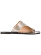 Atp Atelier Rosa Metallic Flat Sandals