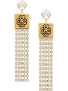 Miu Miu Embellished Dangle Earrings - Gold