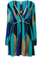 M Missoni Contrast Panels Dress - Blue