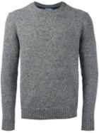 Junya Watanabe Comme Des Garçons Man Marled Crew Neck Jumper, Men's, Size: Large, Grey, Wool/polyester