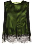 Paskal Tulle Overlay Top - Black