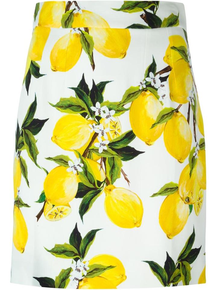 Dolce & Gabbana Citrus Print Skirt
