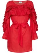 Suboo The Chase Frilled Dress - Red
