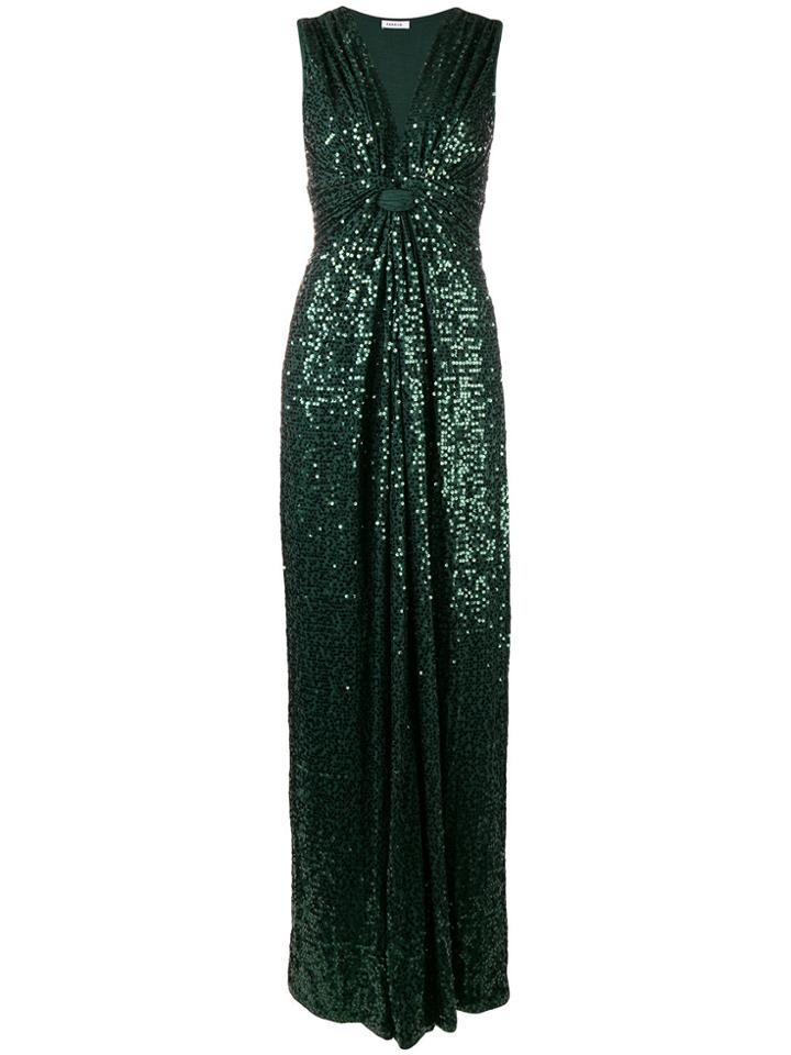 P.a.r.o.s.h. Sequin Embellished Evening Dress - Green