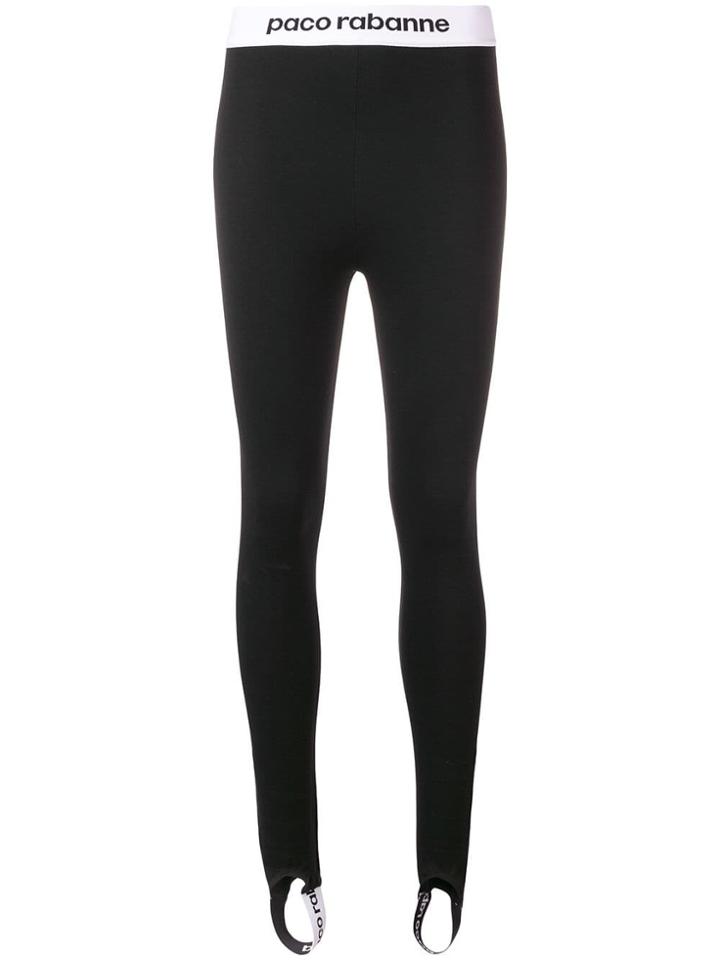 Paco Rabanne Fitted Leggings - Black