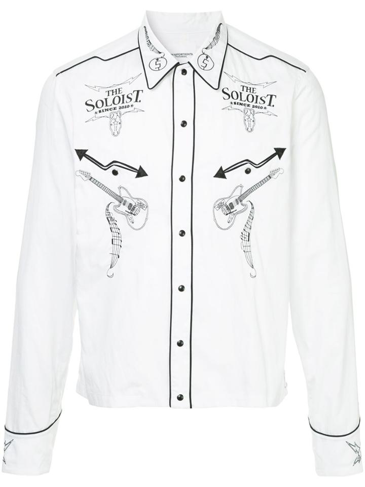 Takahiromiyashita The Soloist Piping Detail Embroidered Shirt - White