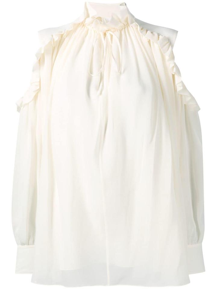 Chloé Cold-shoulder Blouse - White