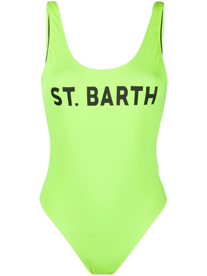 Mc2 Saint Barth Lora Logo Swimsuit - Yellow