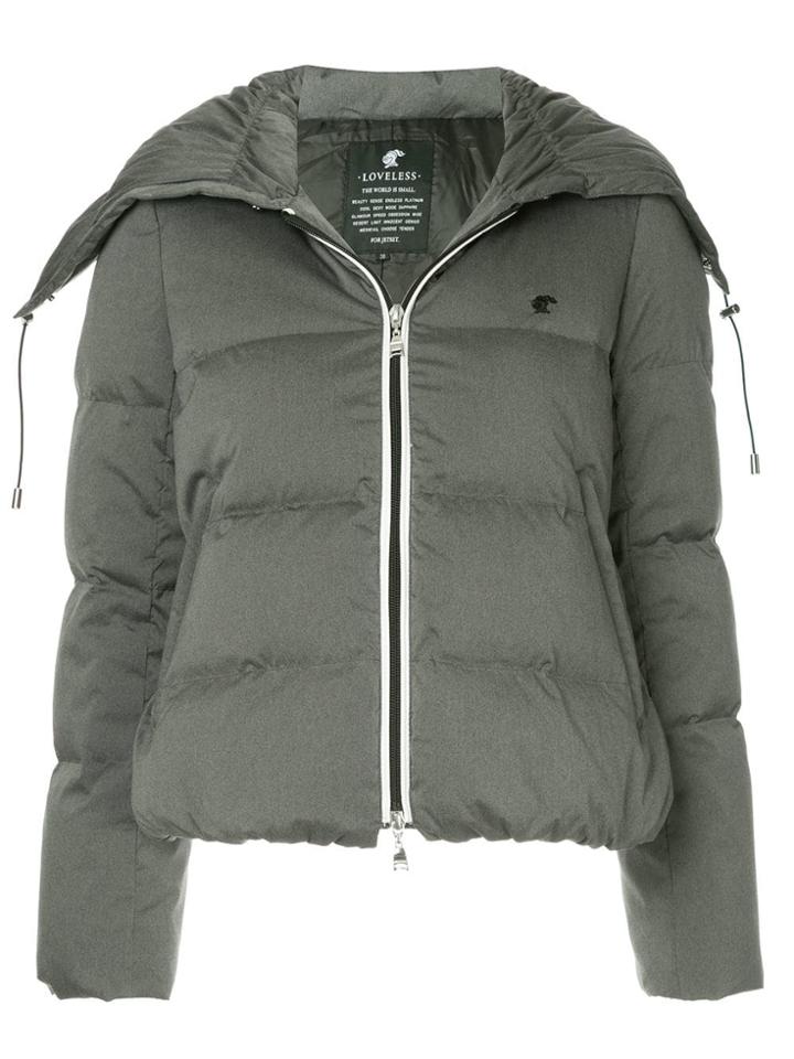 Loveless Zipped Padded Jacket - Grey
