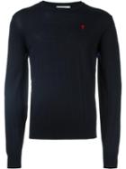 Ami Alexandre Mattiussi Ami De Coeur Sweater, Men's, Size: Medium, Blue, Merino
