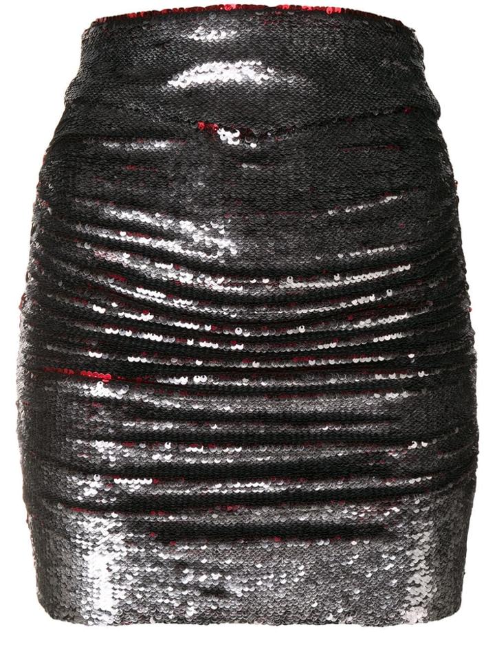 Iro Sequin Mini Skirt - Silver