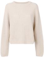 Iris Von Arnim - Ribbed Cashmere Jumper - Women - Cashmere - L, Nude/neutrals, Cashmere