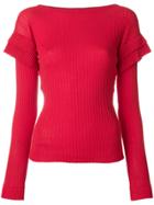 Philosophy Di Lorenzo Serafini Frill Sleeve Jumper - Red