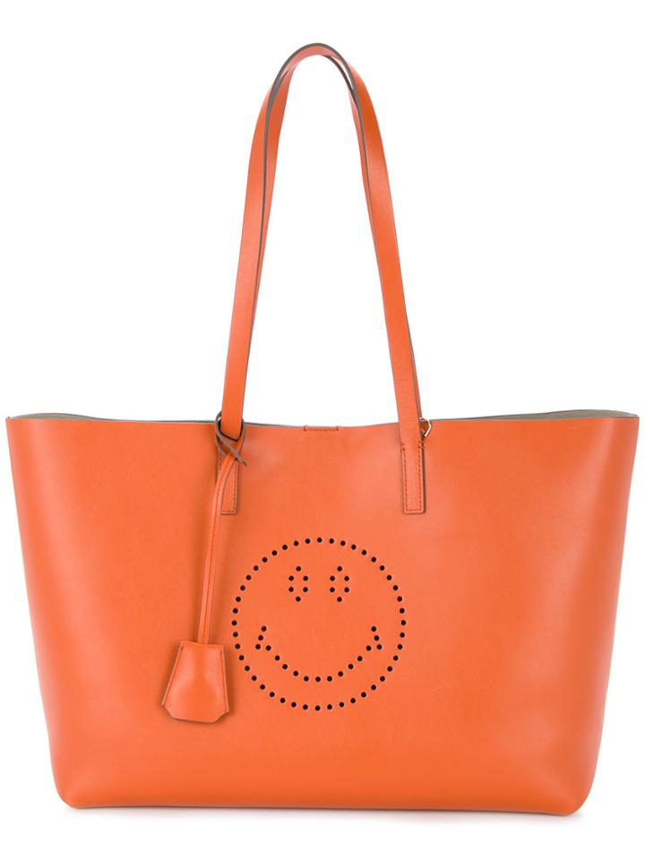 Anya Hindmarch Smiley Tote - Yellow & Orange