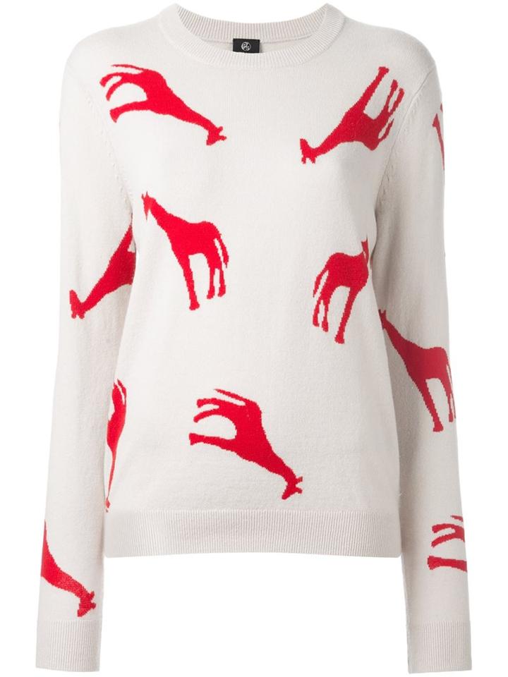 Ps By Paul Smith Giraffe Instarsia Knit Jumper, Women's, Size: Large, Nude/neutrals, Polyamide/wool