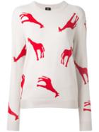 Ps By Paul Smith Giraffe Instarsia Knit Jumper, Women's, Size: Large, Nude/neutrals, Polyamide/wool