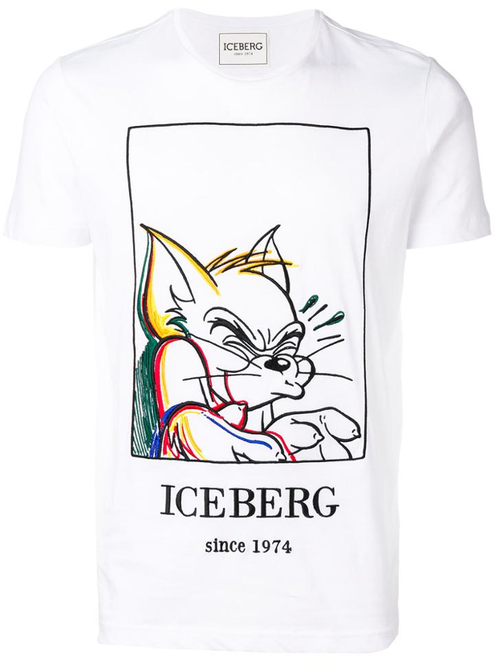 Iceberg Cartoon T-shirtround N - White