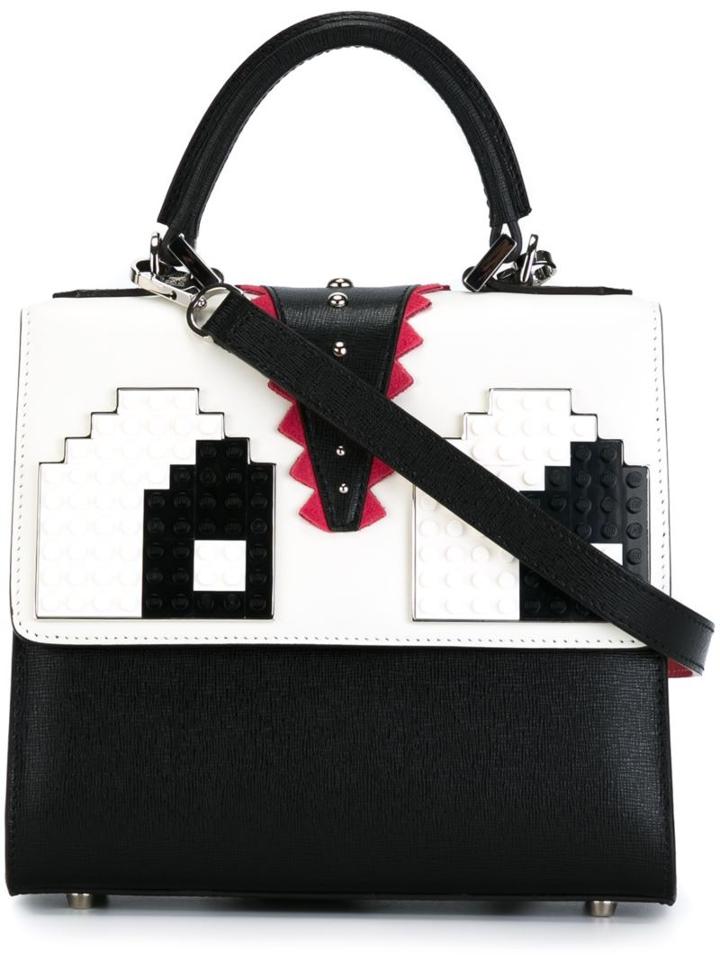 Les Petits Joueurs Mini 'alex' Tote, Women's, Black, Calf Leather/goat Skin