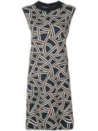 's Max Mara Geometric Print T-shirt Dress - Blue