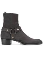 Saint Laurent Wyatt Boots - Grey