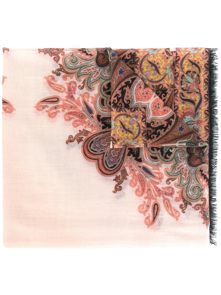 Etro Persian Print Scarf, Women's, Silk/cashmere/wool