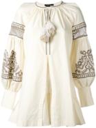 Embroidered Boho Dress - Women - Cotton - 40, Yellow/orange, Cotton, Wandering