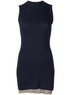 Le Ciel Bleu Two-tone Knit Top - Blue