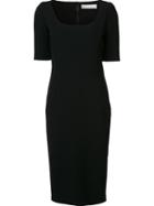 Victoria Beckham Fitted Dress, Women's, Size: 14, Black, Silk/triacetate/polyester